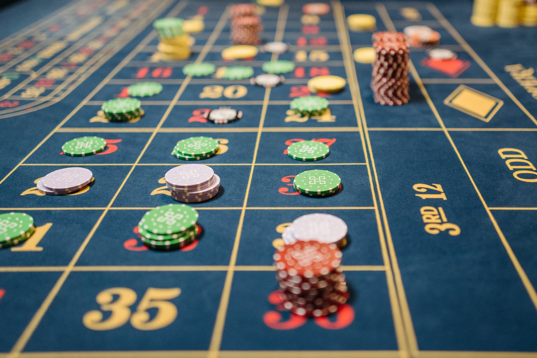 poker table in casino